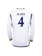 Moški Nogometna dresi replika Real Madrid David Alaba #4 Domači 2023-24 Dolgi rokav